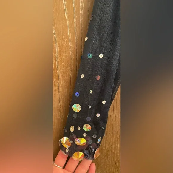 Bling! Bling! big Rhinestone Longsleeve dress Sz-O - Picture 8 of 13